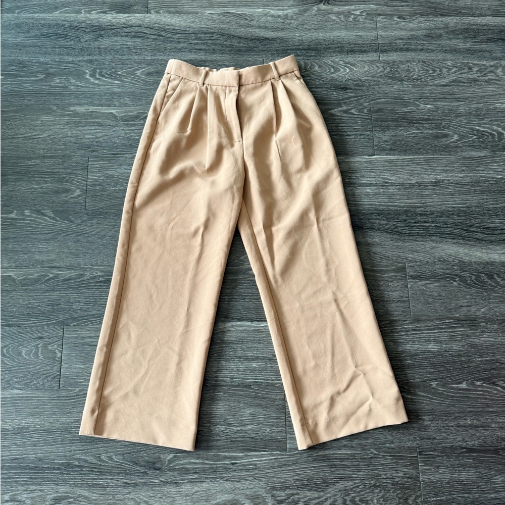 Abercrombie Beige Wide-Leg Trousers